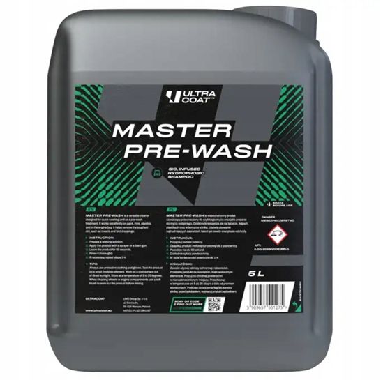 ULTRACOAT _ MASTER PRE-WASH 5L DO MYCIA WSTĘPNEGO, SILNIE SKONCENTROWANY