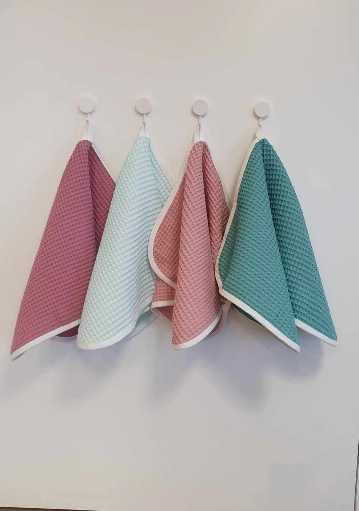 Ręcznik do przedszkola dla dzieci do rąk buzi 55x30 bawełna wafel - 2 szt Kolor niebieski