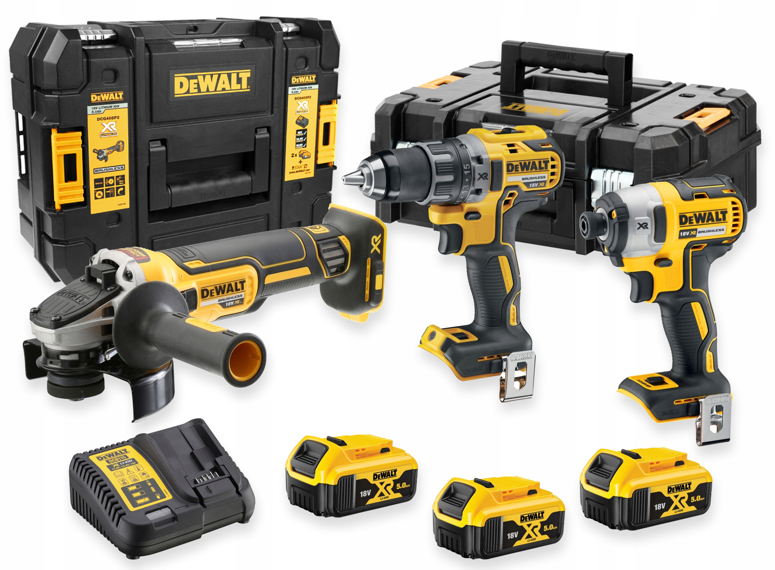 

Dewalt Zestaw Combo DCD791 DCF887 DCG405 3XAKU