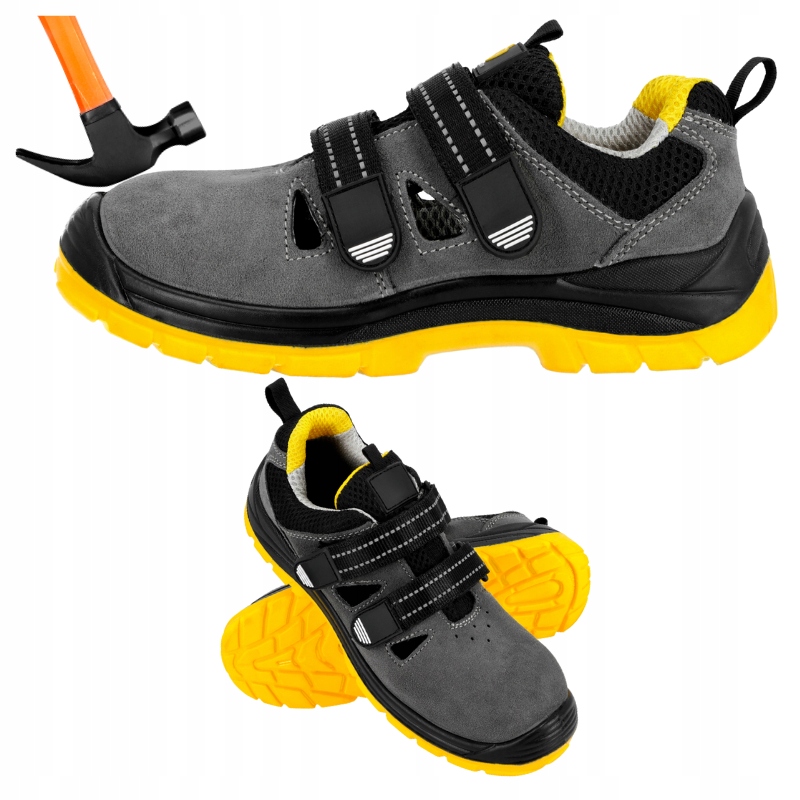 Buty męskie damskie Sandały Robocze skórzane Oddychające z Noskiem r. 47