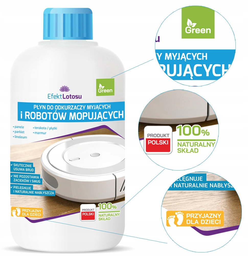 PŁYN DO MOPÓW ROBOTÓW BIONICZNYCH + FILTR DO MOPA HIZERO GRATIS Rodzaj produktu płyn do czyszczenia