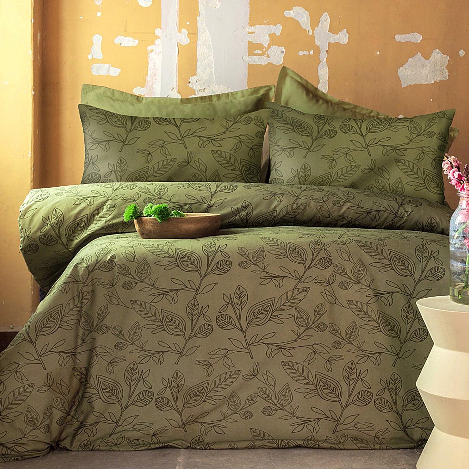 Posteľná Bielizeň bavlnený satén(P) Green GREEN/160x200 Luxury