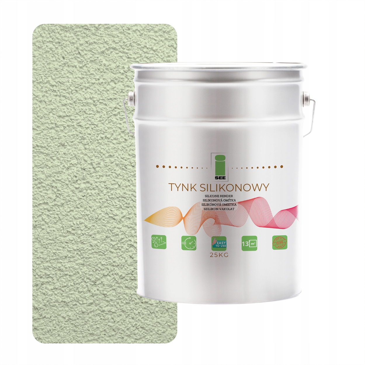 Silikónová Fasádna Omietka Zelená Pistáciová Svetlá 1.5 MM Proti Riasam 25 Kg