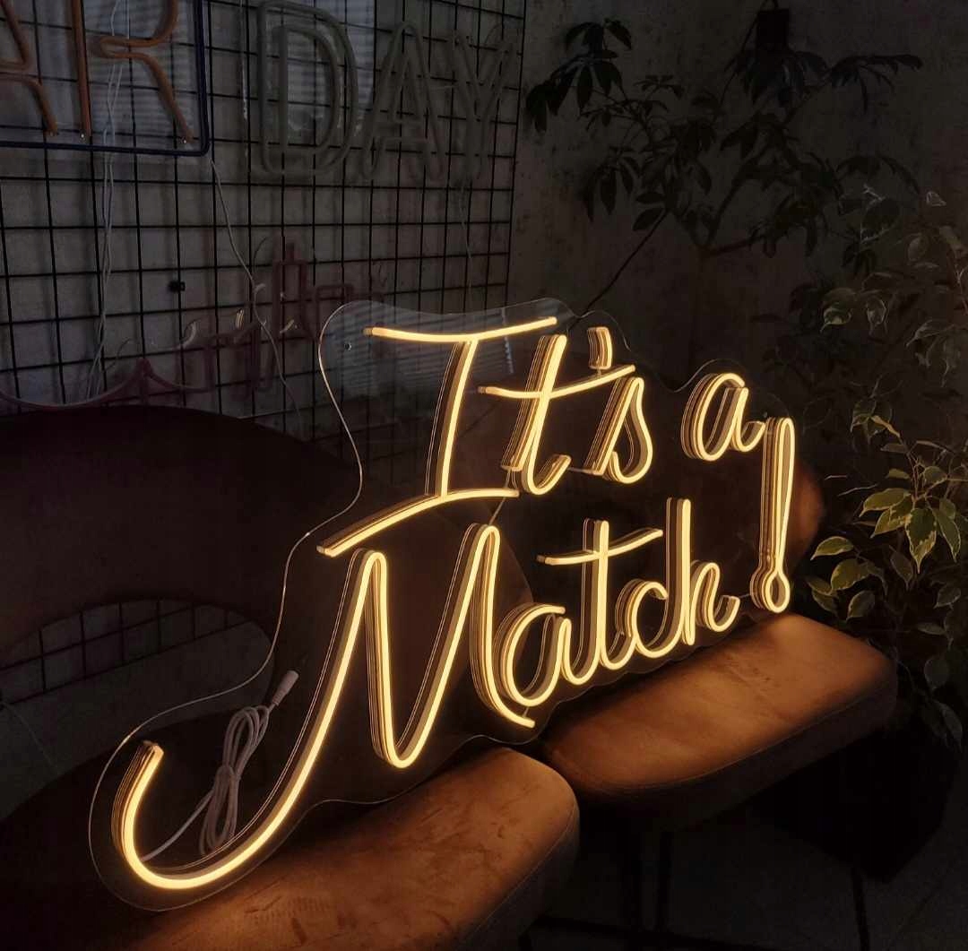 It's a Match! napis LEDOWY LED Neon LEDON tinder