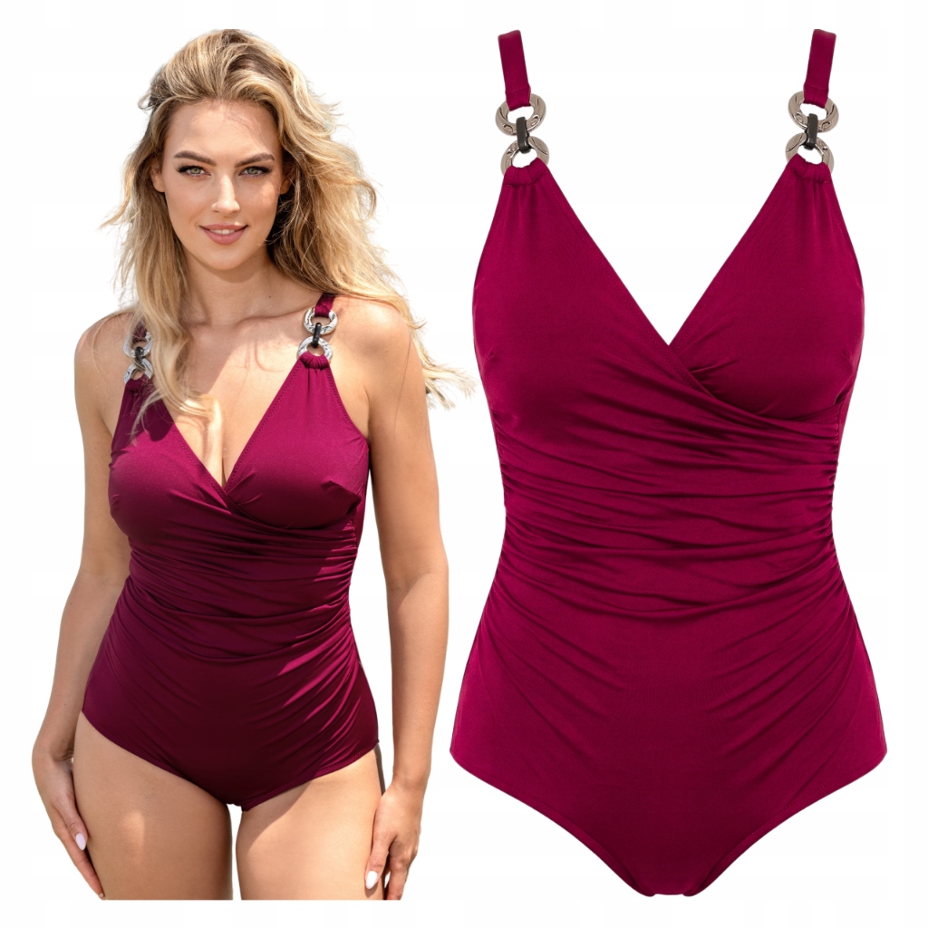 Dámský jednodílný zeštíhlující plavkový kostým 46 3XL