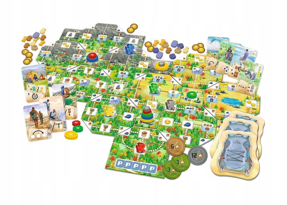 Trefl 02517 Gra rodzinna Pięć Szczytów Górskie Wędrówki