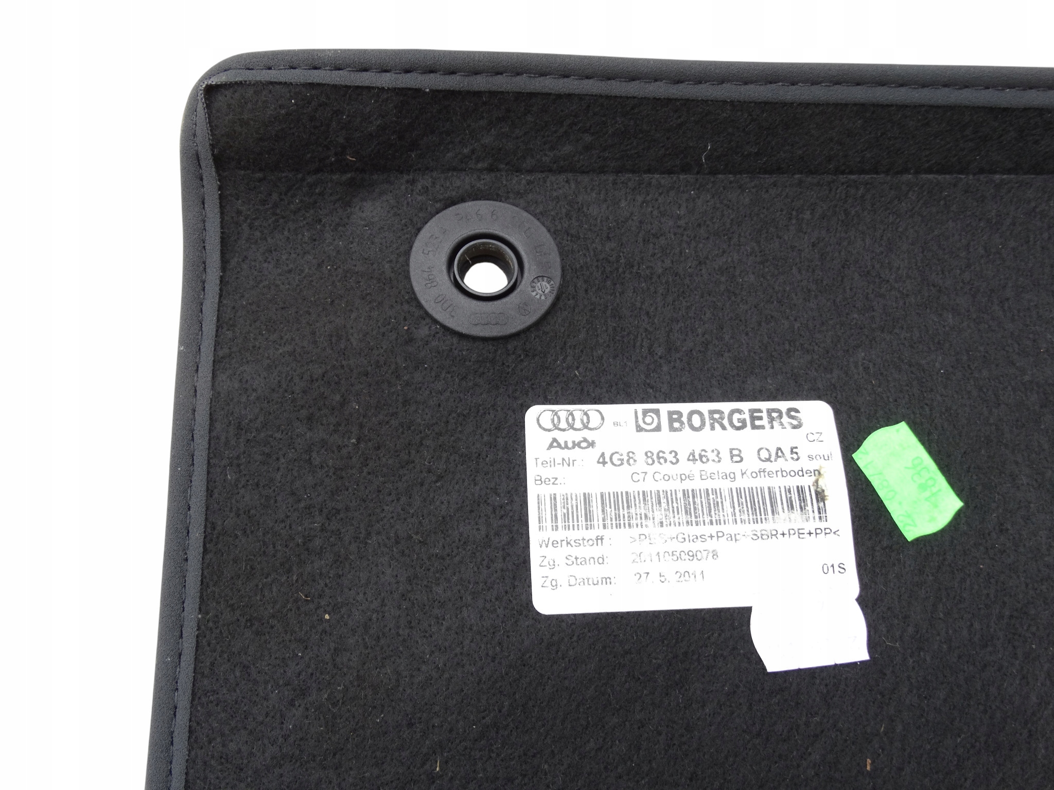 AUDI A7 SPORTBACK 10-18 inner boot black, side floor mats