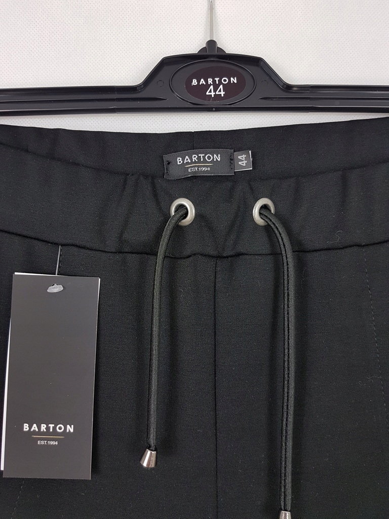 SPODNIE z DZIANINY BARTON CZARNE r. 40 Fason cygaretki