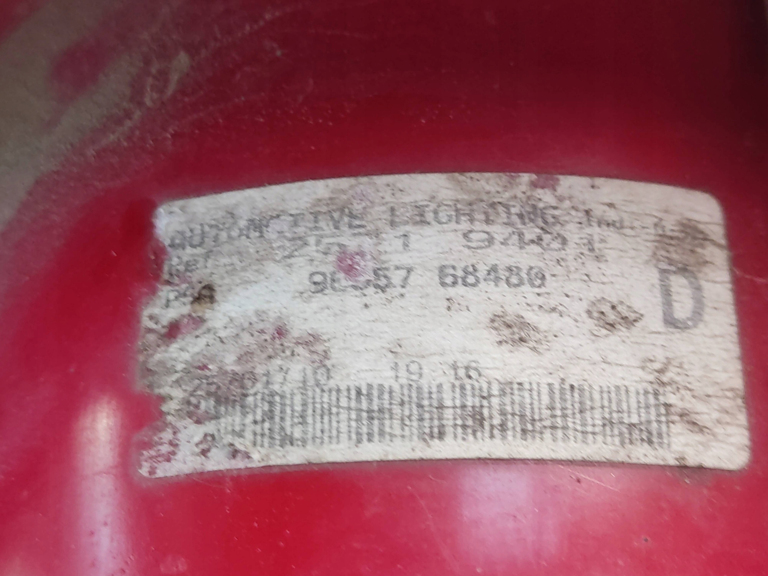 light right rear part PEUGEOT 307 2.0 HDI