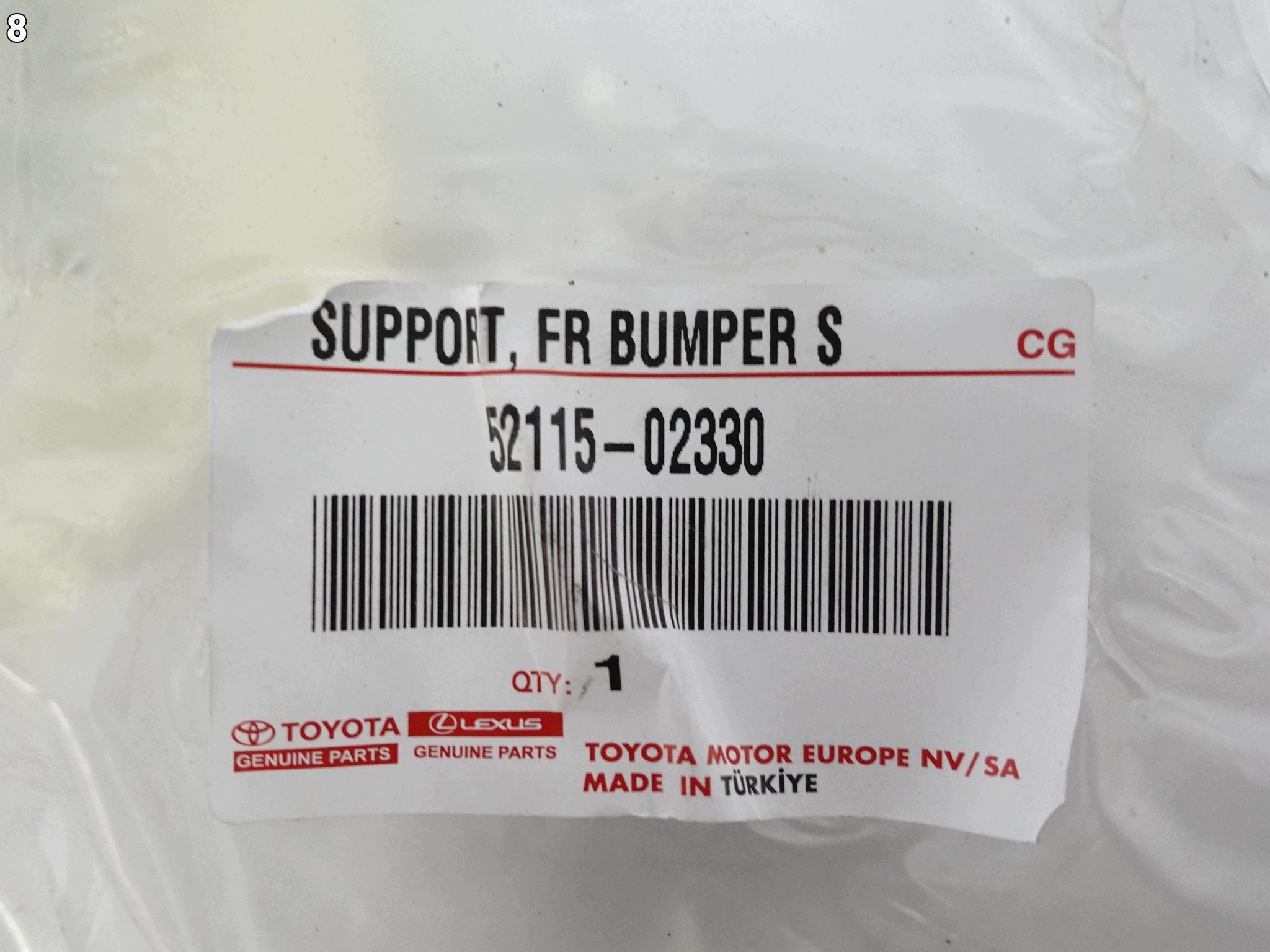 TOYOTA COROLLA E21 XII 18- support holder W bumper front right original