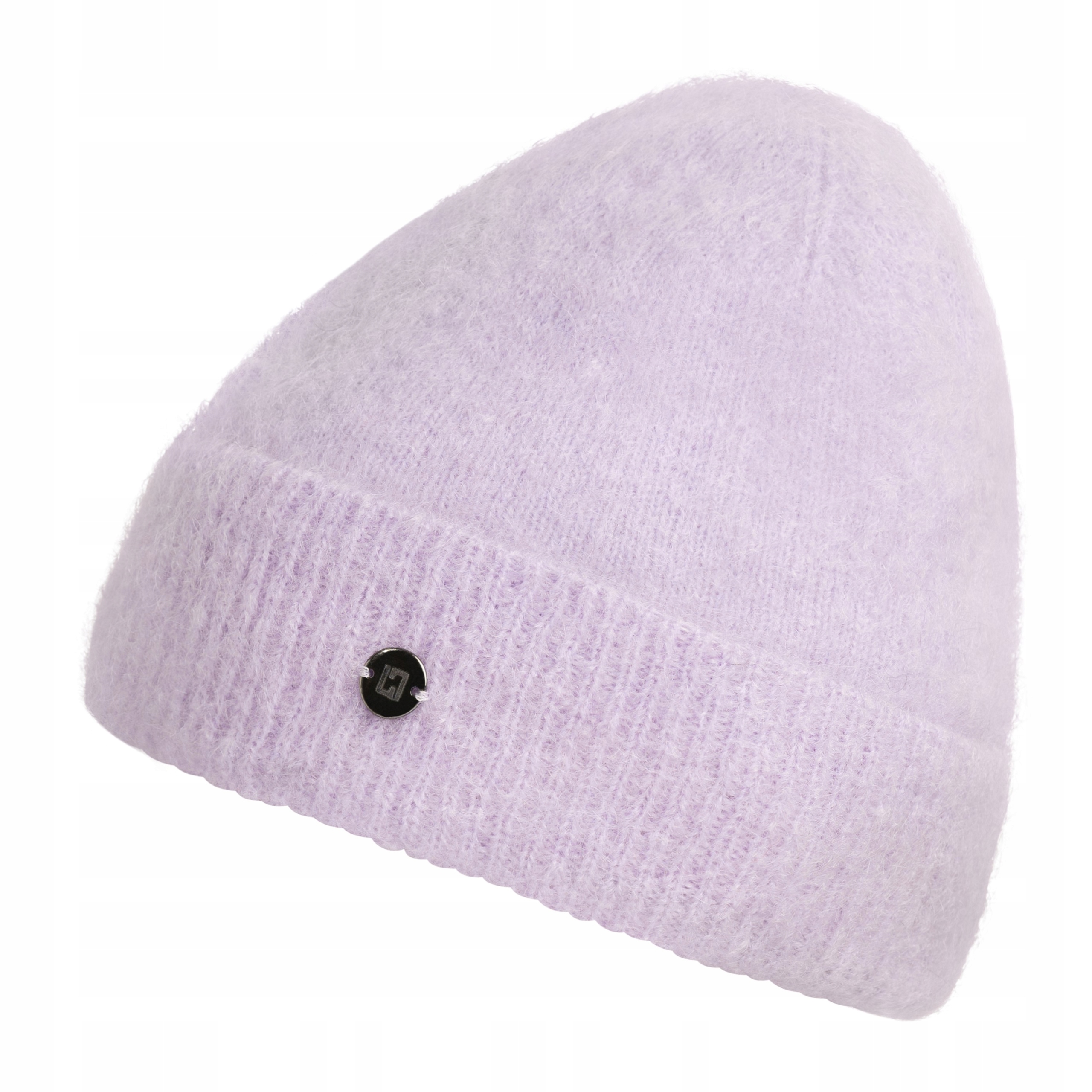 Mohérová čepice s vyhrnutím Loman Leandro j fialová merino