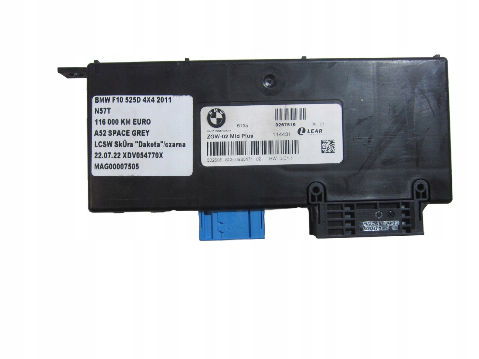 BMW F11 530D module control unit KOMFORTU 9267516