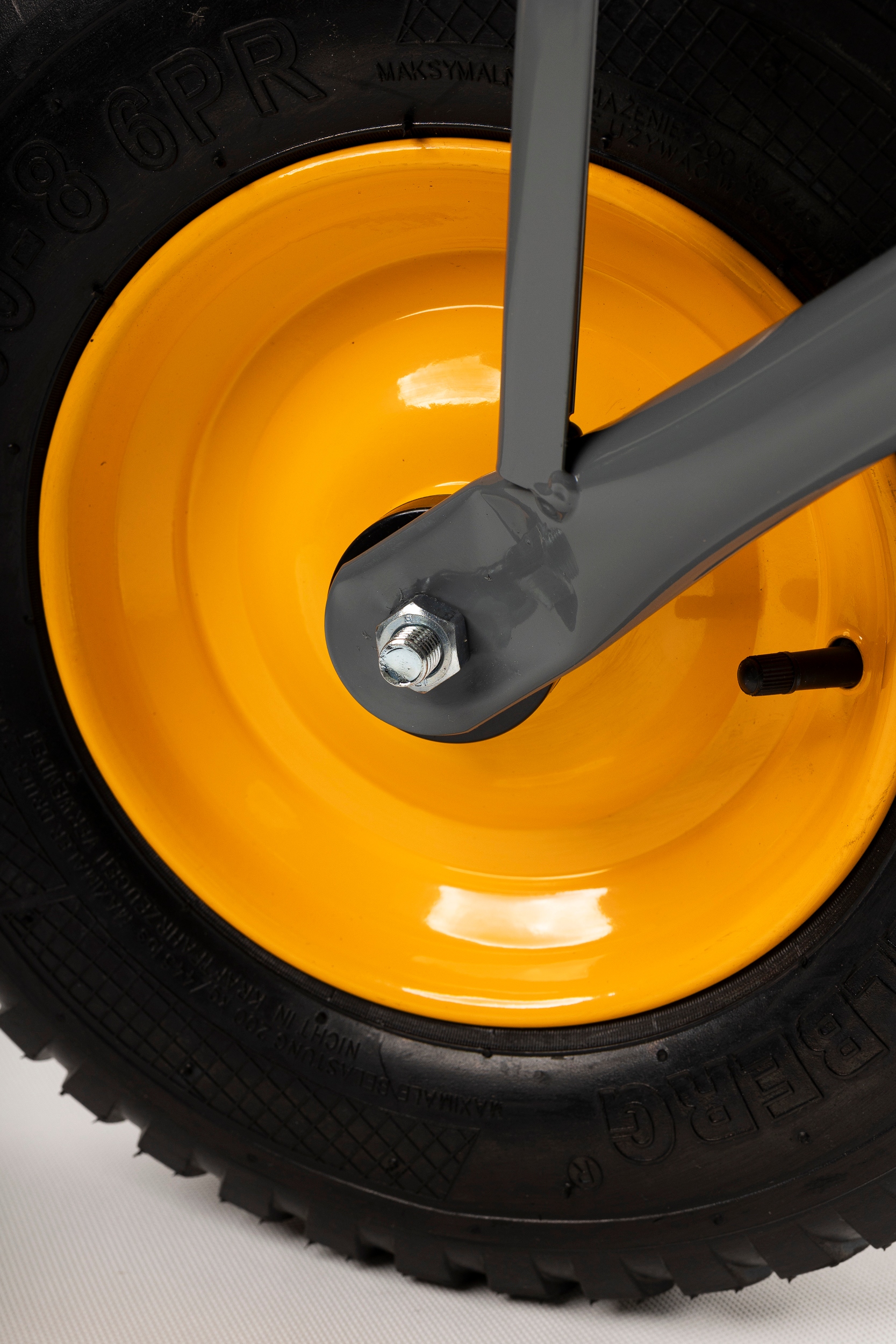 Taczka budowlana ogrodowa 120L 2mm SPAWANA MOCNA koło 6PR WZMOCNIONE NOGI Liczba kół 1