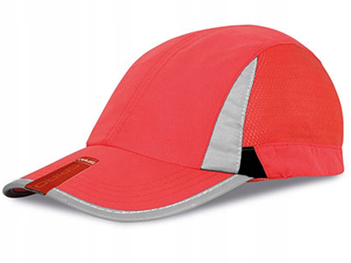CZAPKA SPORTOWA BEJSBOLÓWKA DO BIEGANIA Z DASZKIEM ODBLASKOWA CZERWONA EAN (GTIN) 5055192351237