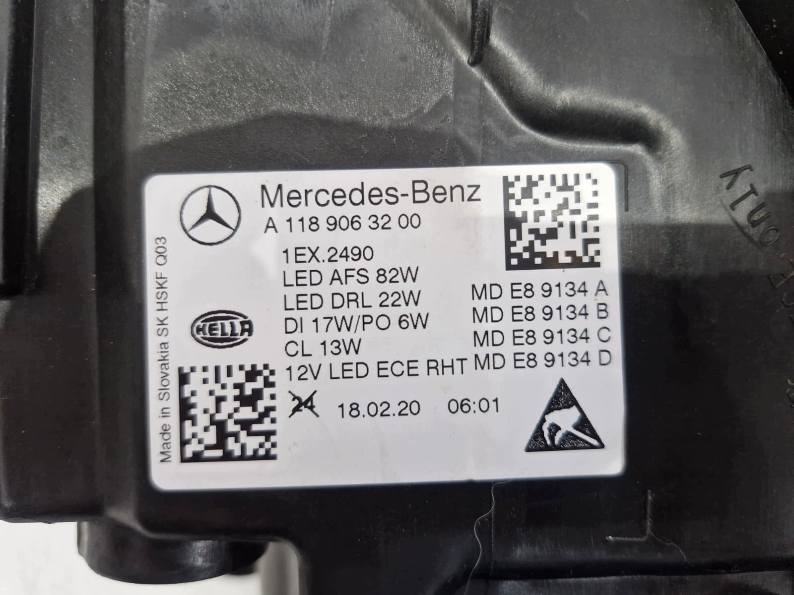 light right Mercedes CLA W118 FULL LED Multibeam LED