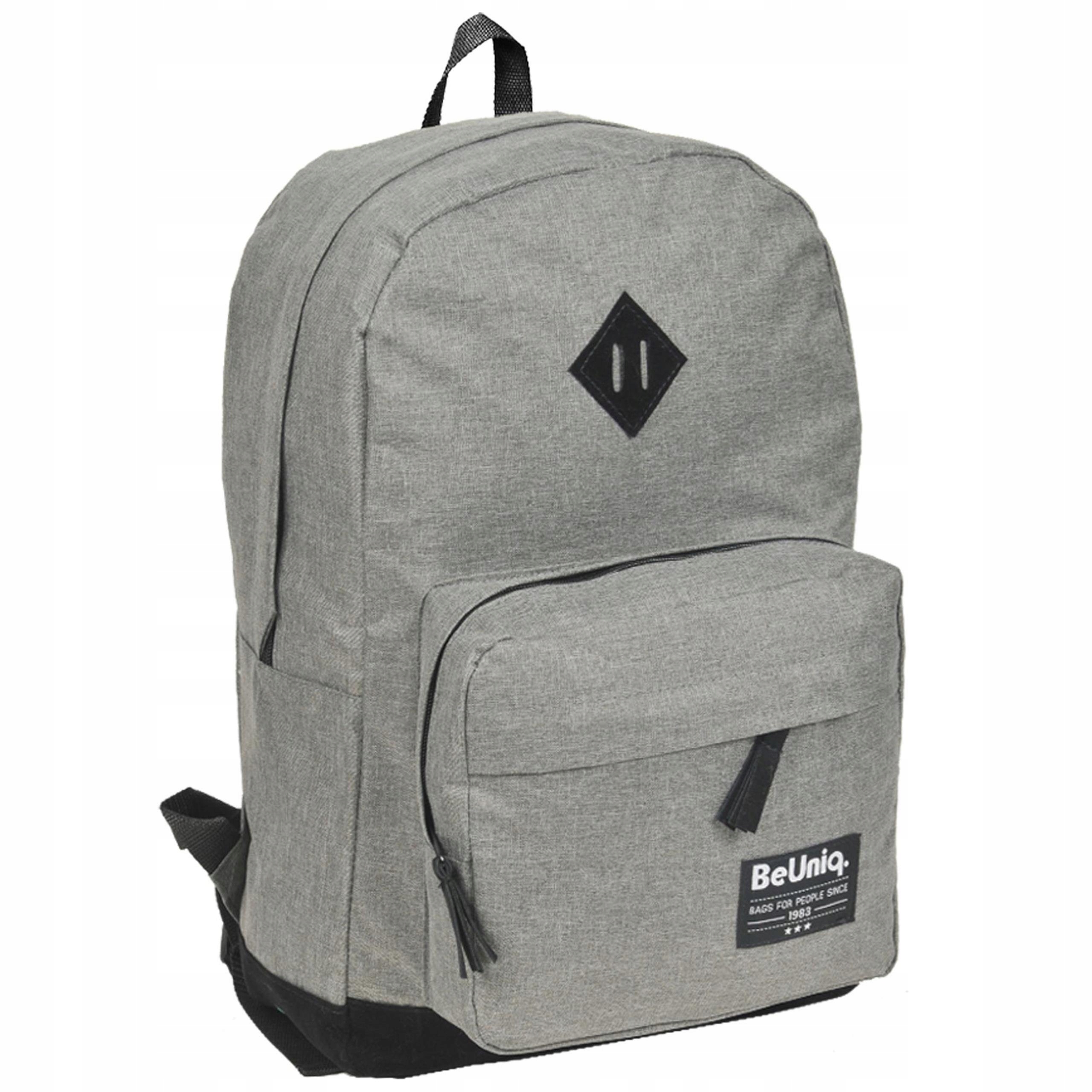 

Plecak Vintage Młodzieżowy Szkolny Szary Modny