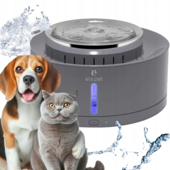 Levně Fontána Krmítko pro kočky psa automatické velké tiché 8 l filtr Els Pet