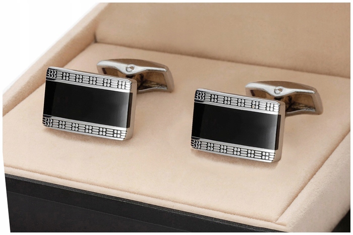 SPINKI + PUDEŁKO Spinka do Mankietów Koszuli c03 Stan opakowania oryginalne