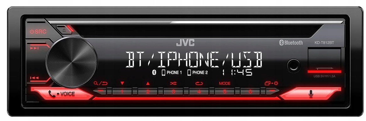 JVC KD-T812BT автомобильное радио Bluetooth CD MP3