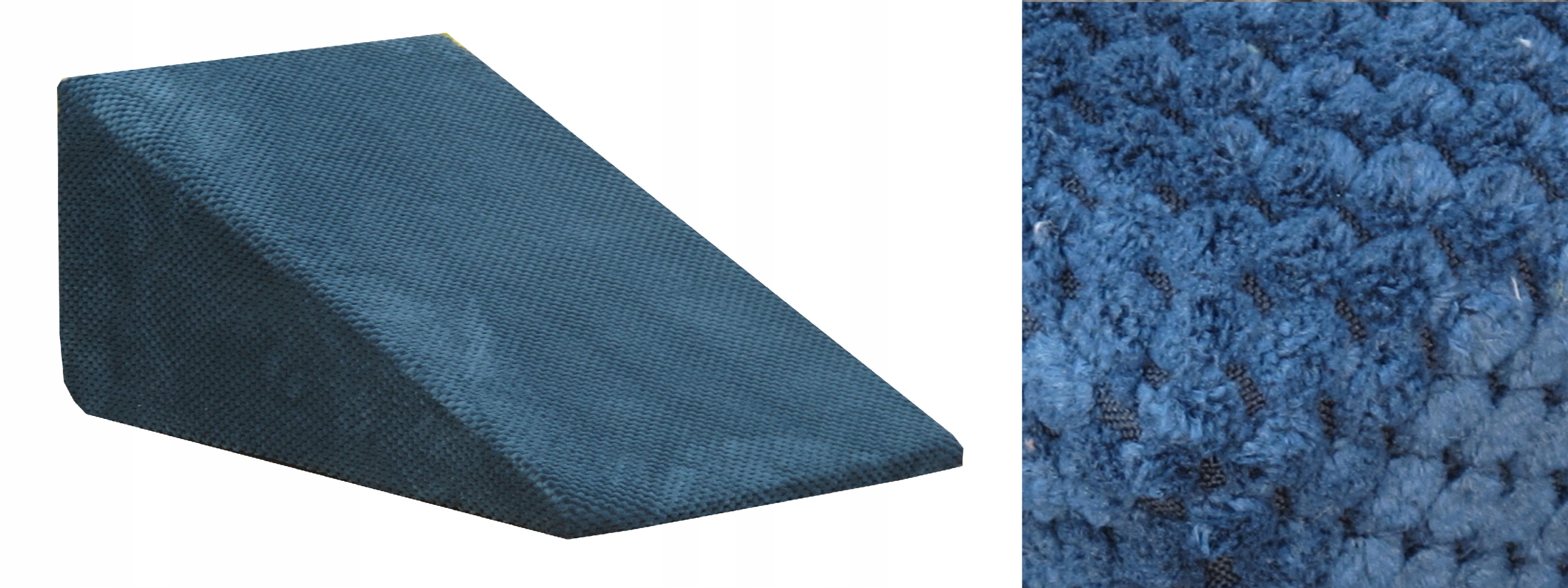 Rampa schodki stabilne schody sztruks 60x40x30cm niebieski