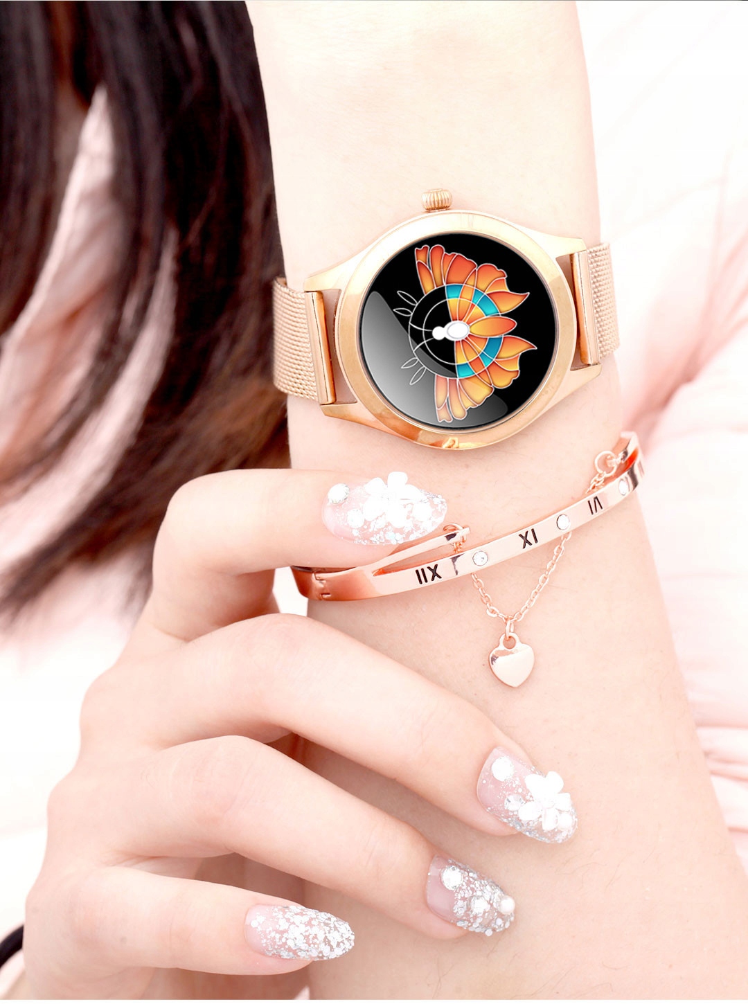 SMARTWATCH G. ROSSI PRO + różowy pasek Obsługa ładowania bezprzewodowego nie