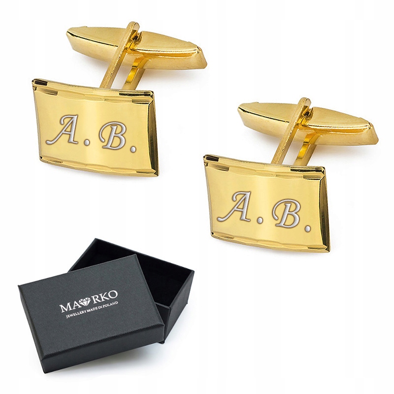 Pozlacené Pánské Manžetové Knoflíčky ryzost 925 Zdobené Gravírování a Krabička