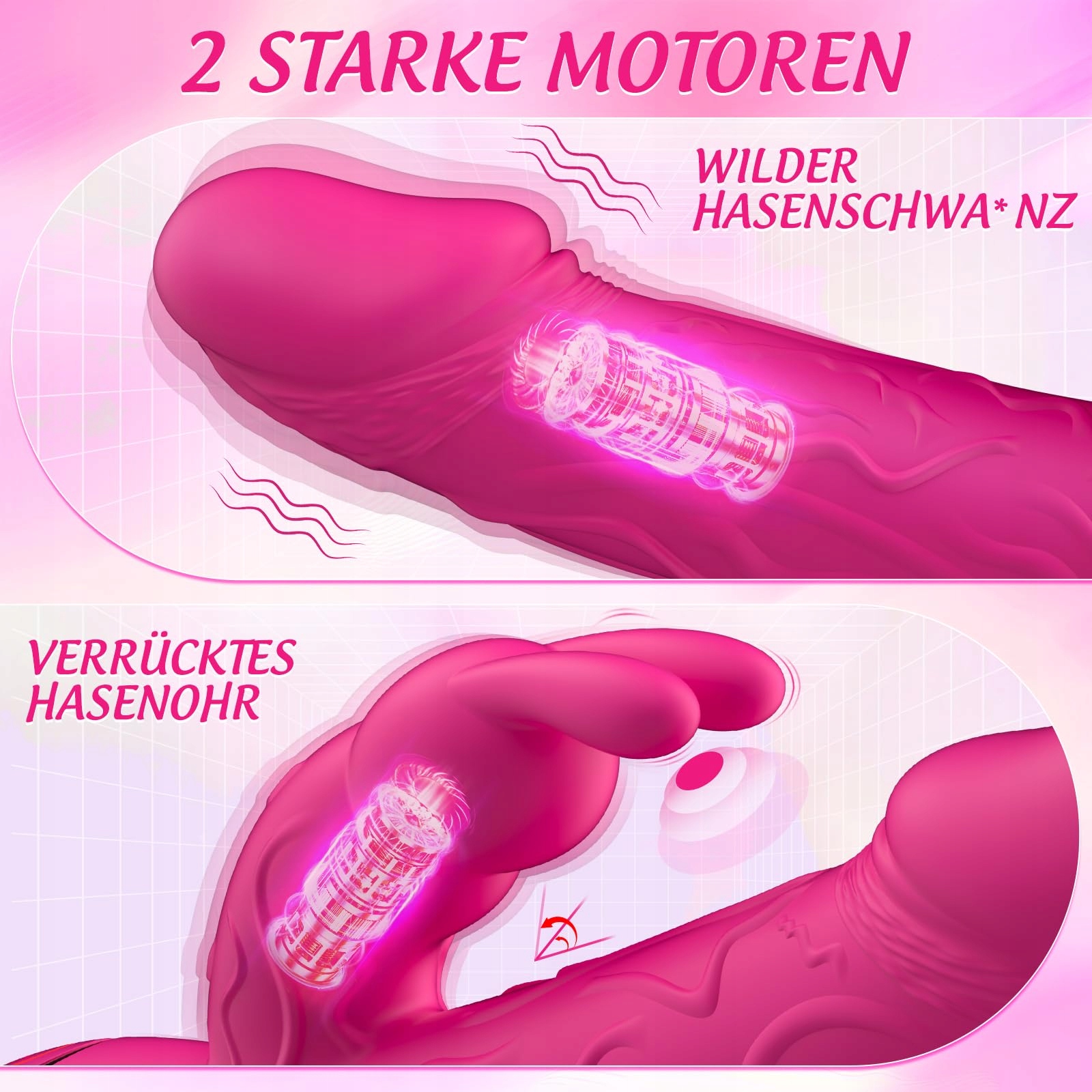 RABBIT VIBRATOR Dla Kobiet G Punkt Wibrator Klitoris Realistyczny Dildo — miniatura 2