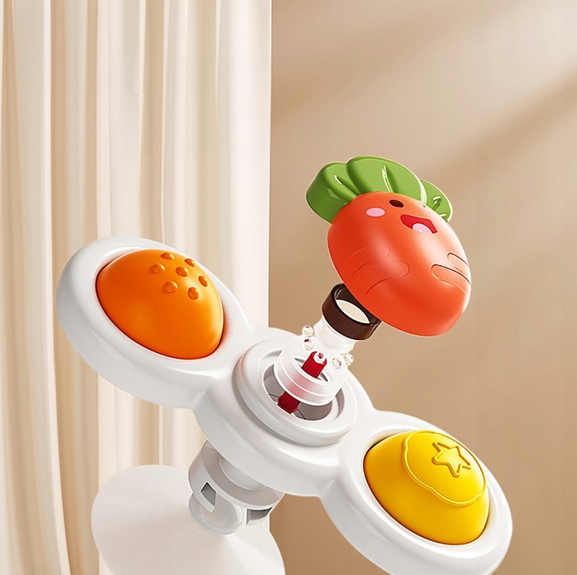 3 SZT FIDGET SPINNER PRZYSSAWKA GRZECHOTKA SENSORYCZNA ZABAWKA DO KĄPIELI Materiał guma plastik