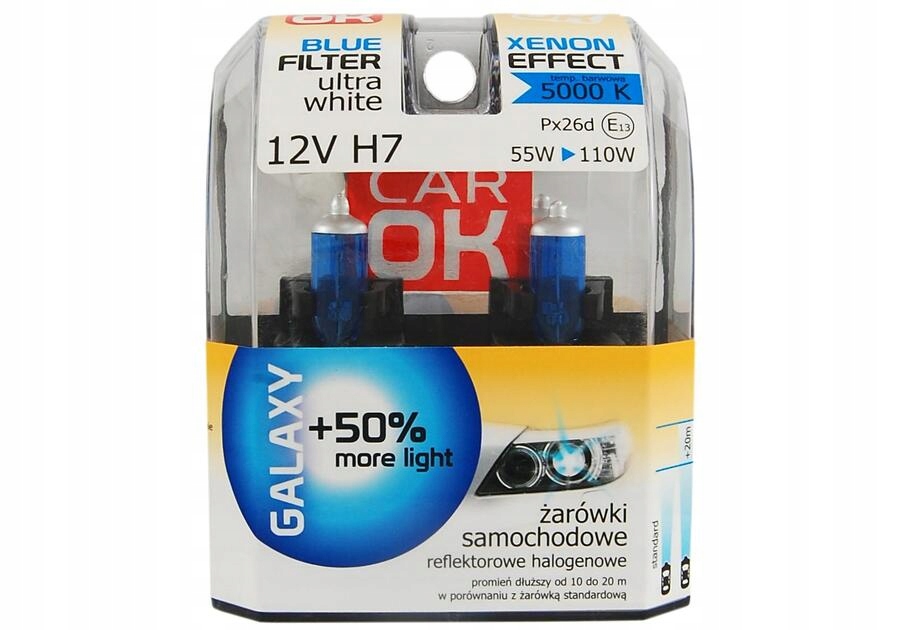 

H7 Blue GALAXY+50% kpl.2szt nOK(5*)
