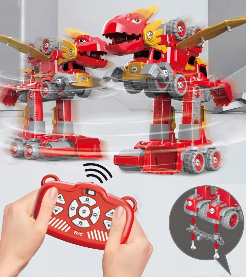 Robot RC 5w1 z pięciu pojazdów budowlanych RegMag RS-02 – Pięć pojazdów, jeden robot