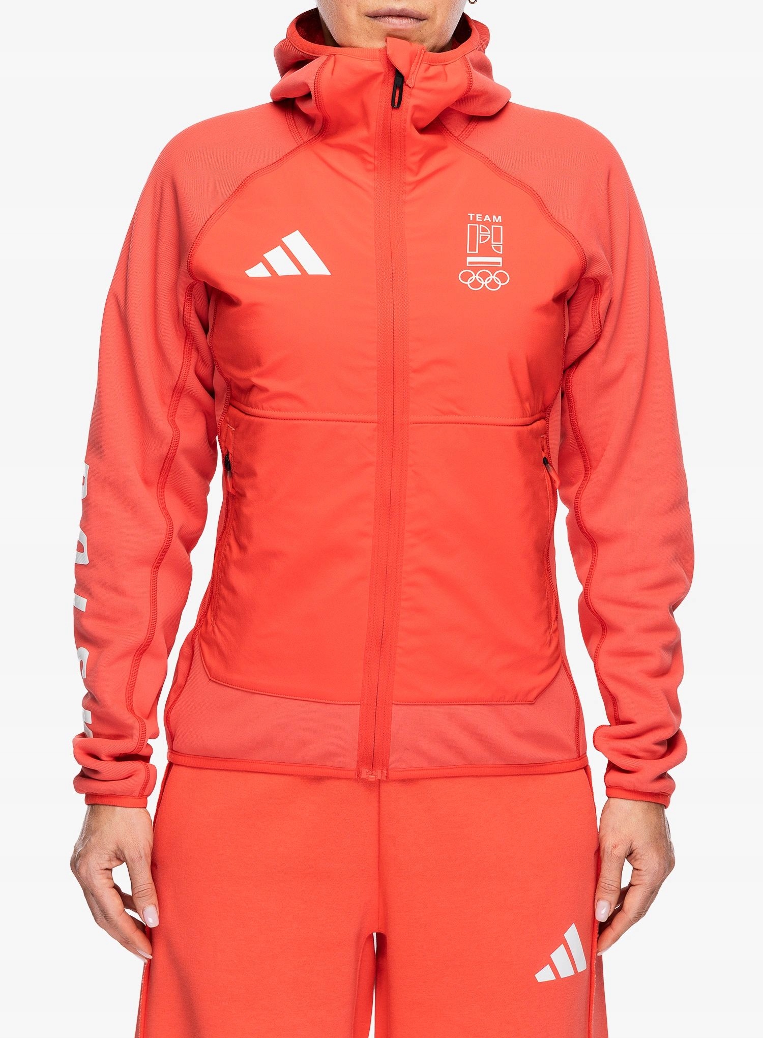 Fleecová Mikina fleecová bunda adidas Poc Presentation Wear čistě rubínová M