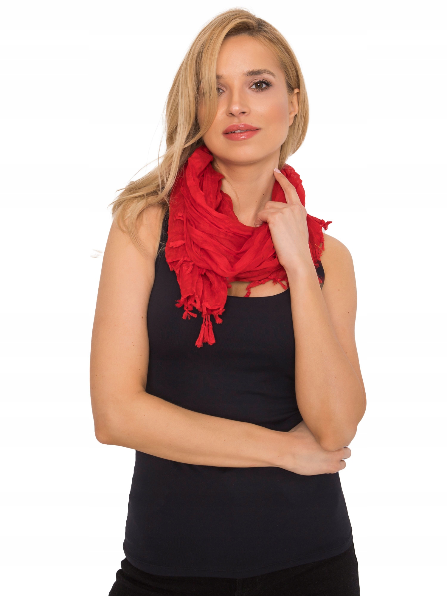 

Chusta damska Apaszka szal Bandana z frędzlami