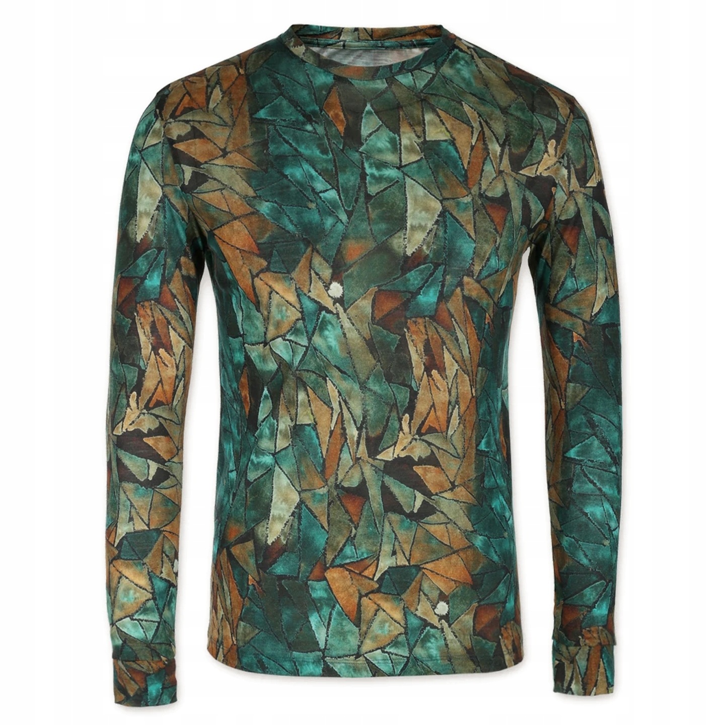Koszulka męska z długim rękawem z wełny merino 100% green gorpcore XL