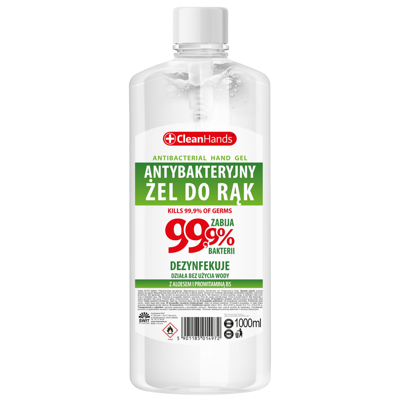 

Żel Antybakteryjny do Rąk Bez Wody Cleanhands 1L