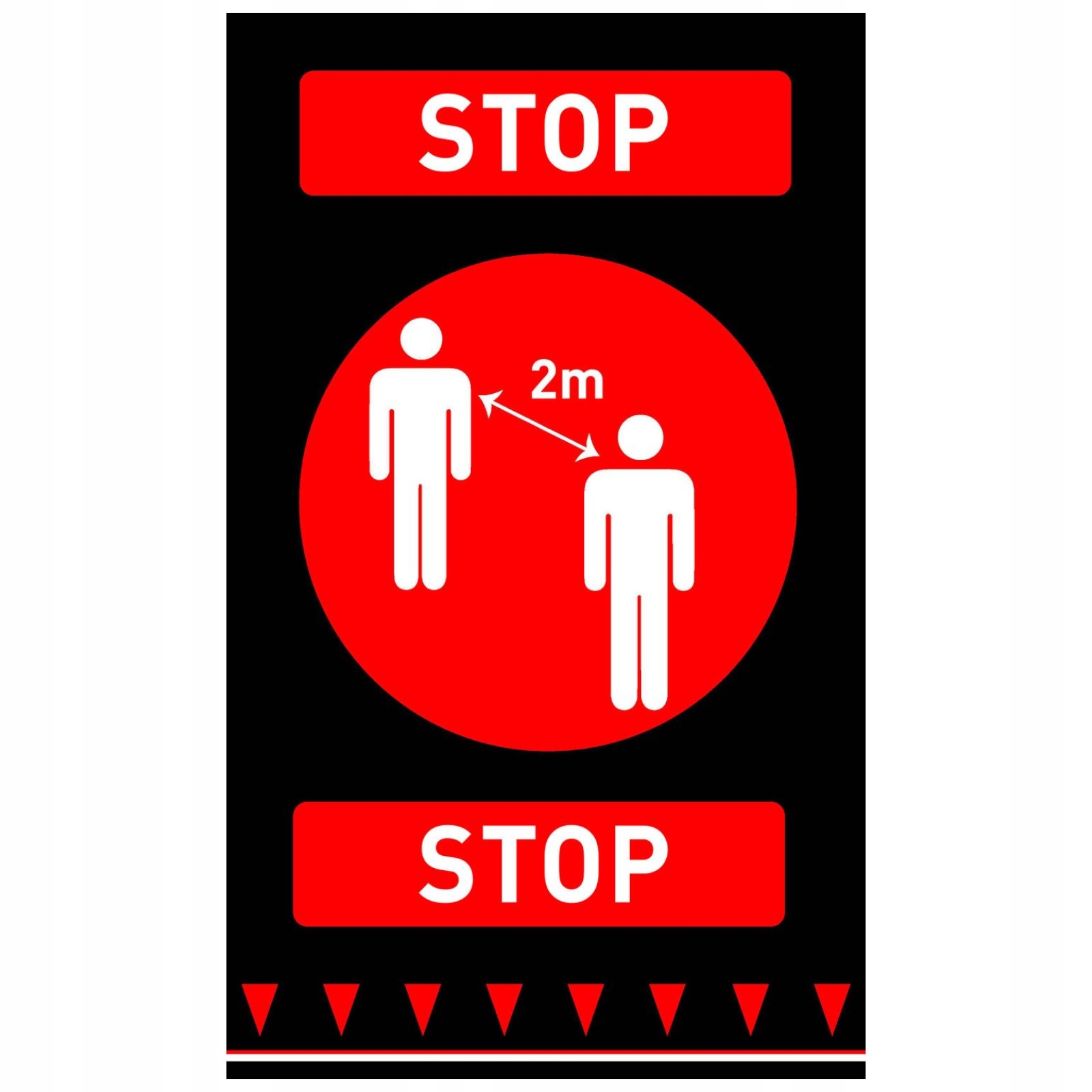 Podlahová Výstražná Nálepka Udržujte Odstup V Bezpečí