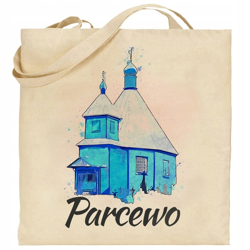 torba ecru Bielsk Podlaski Parcewo cerkiew akwarel