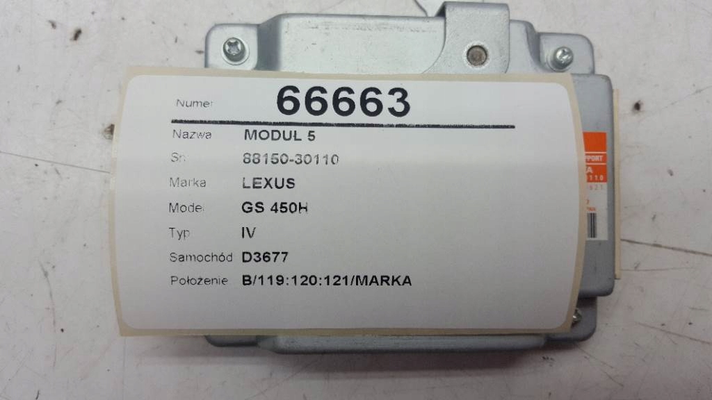 MODUŁ DRIVING SUPPORT LEXUS GS 450H IV 88150-30110 Producent części Lexus OE