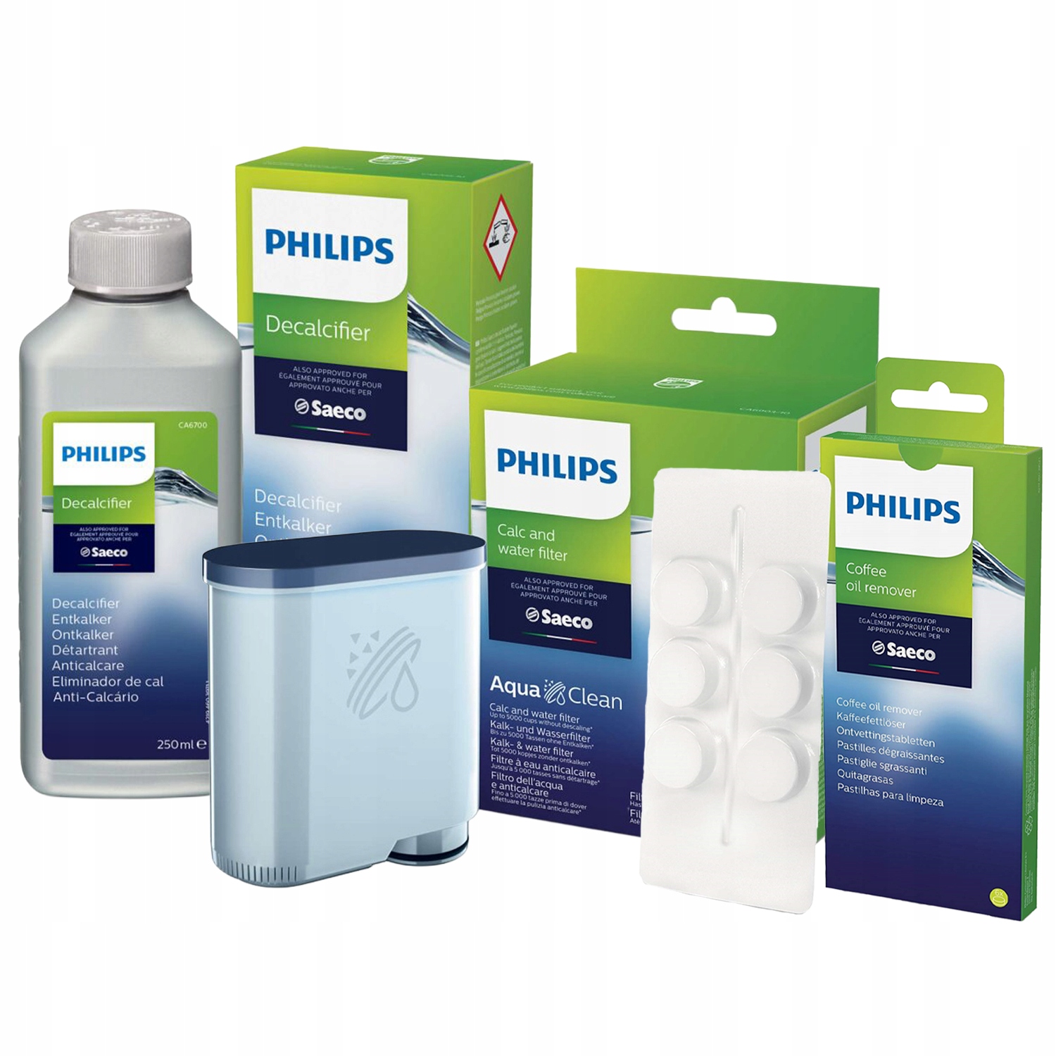 Sada pro kávovar Philips LatteGo AquaClean CA6903, odvápňovač, tablety