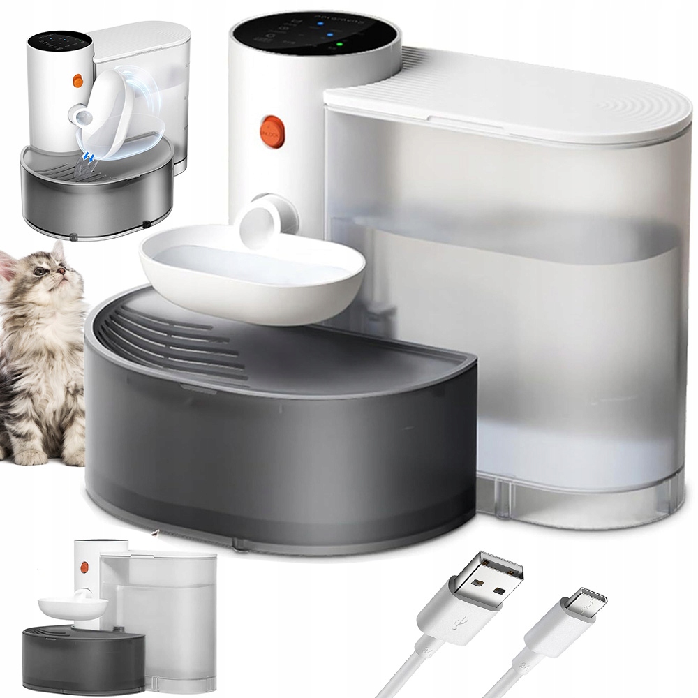 Levně Automatická Piják S Fontána Pro Kočky Psy 3 L