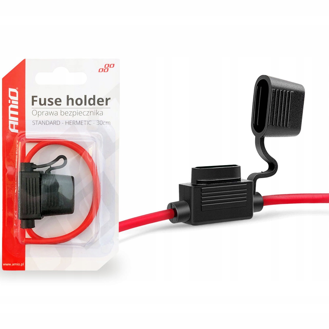 Oprawa bezpiecznika gniazdo standard z kablem 30 cm AMIO-02337