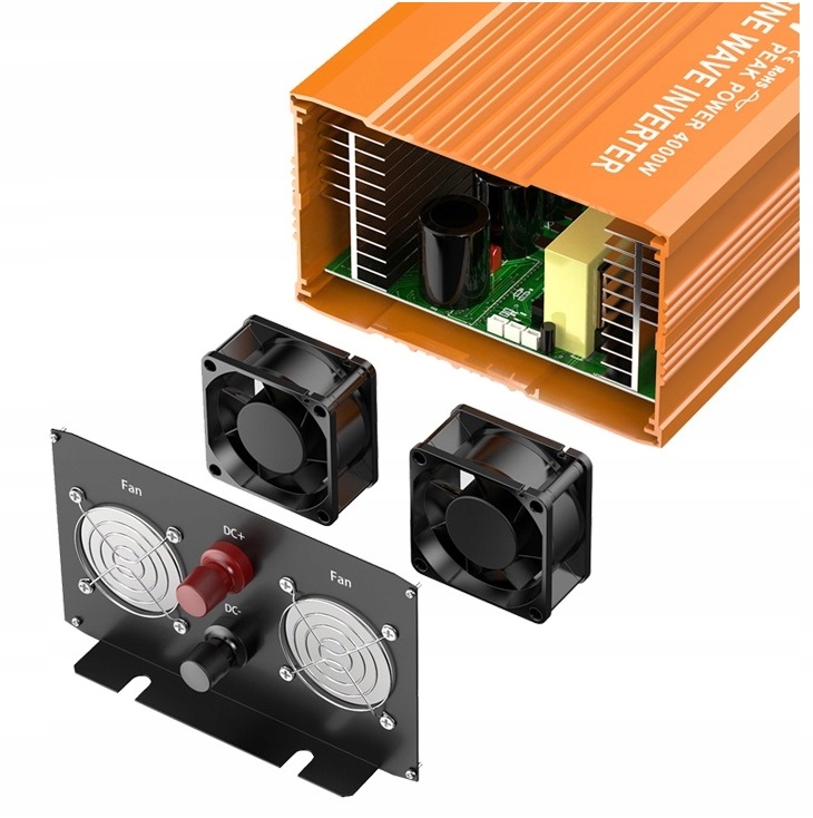 PRZETWORNICA PRĄDU NAPIĘCIA 12V 230V 2000W SINUS Napięcie wejściowe 12 V