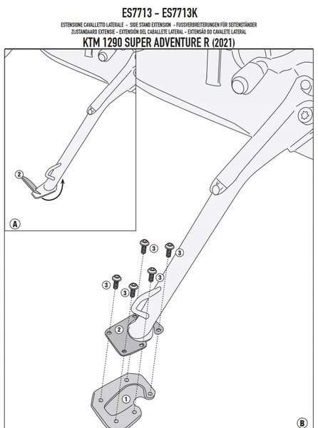 GIVI ES7713 РОЗШИРЕННЯ КОЛОНТИТУЛА KTM 1290 ADVENTURE