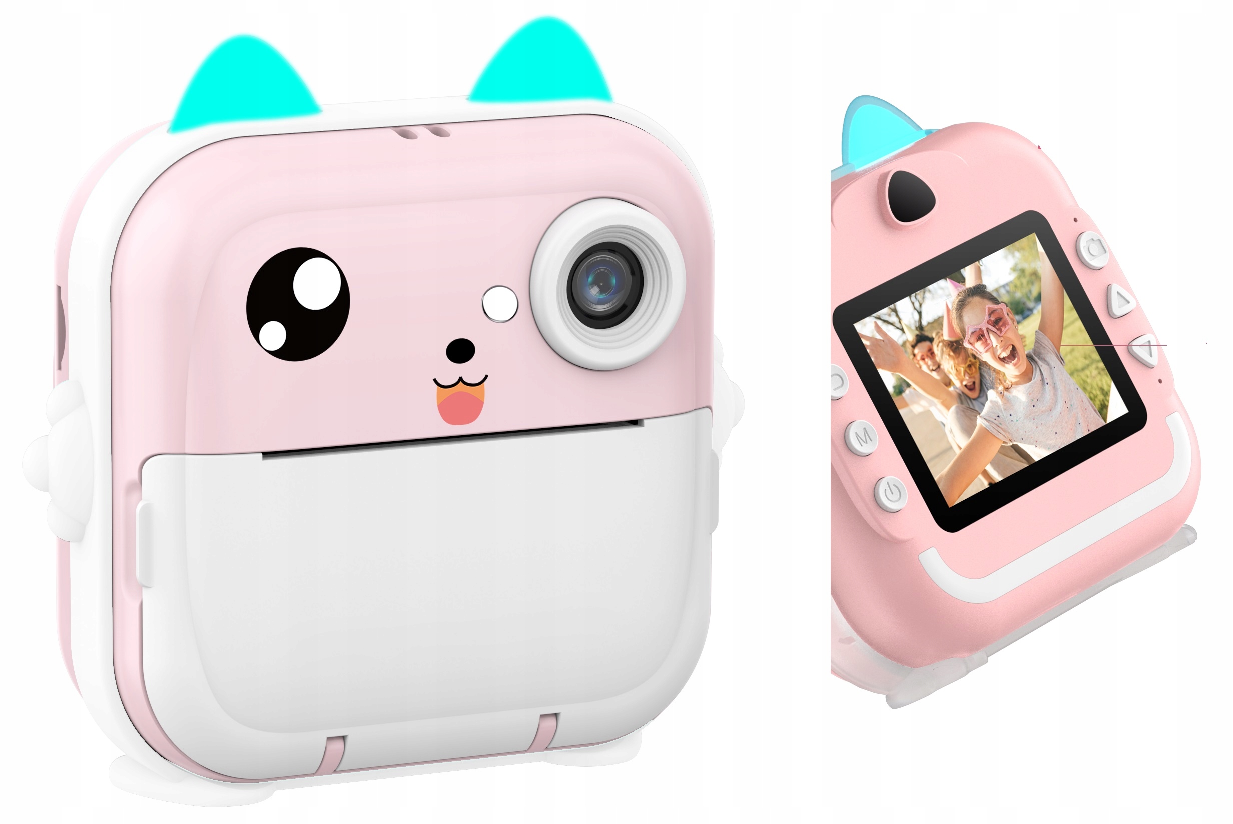 Mini Drukarka Drukuś Pixel Plus z aparatem menu Pl 12 rolek aparat