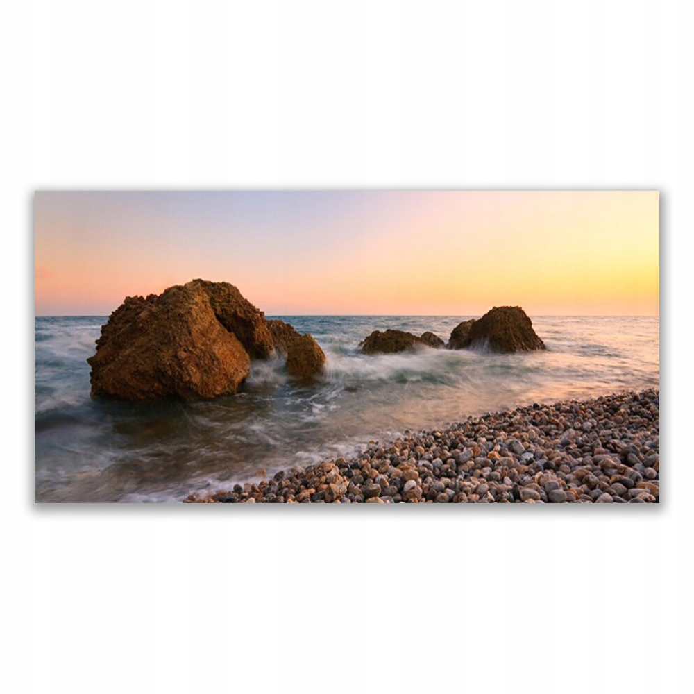 

Obraz na prezent 120x60 Wybrzeże Morze Fale Skały