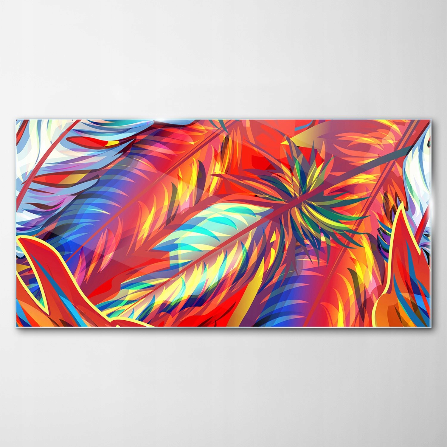 

Hartowany Obraz Szklany Egzotyczne Pióra 120x60