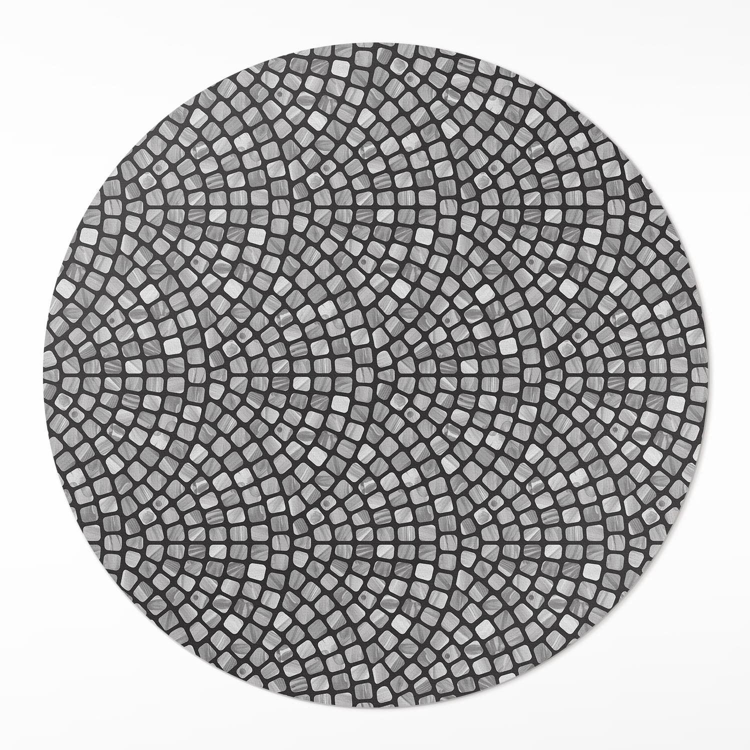 Dekoratívny okrúhly koberec z vinylu Kamenný dizajn s jemnou mozaikou ⌀ 150 cm
