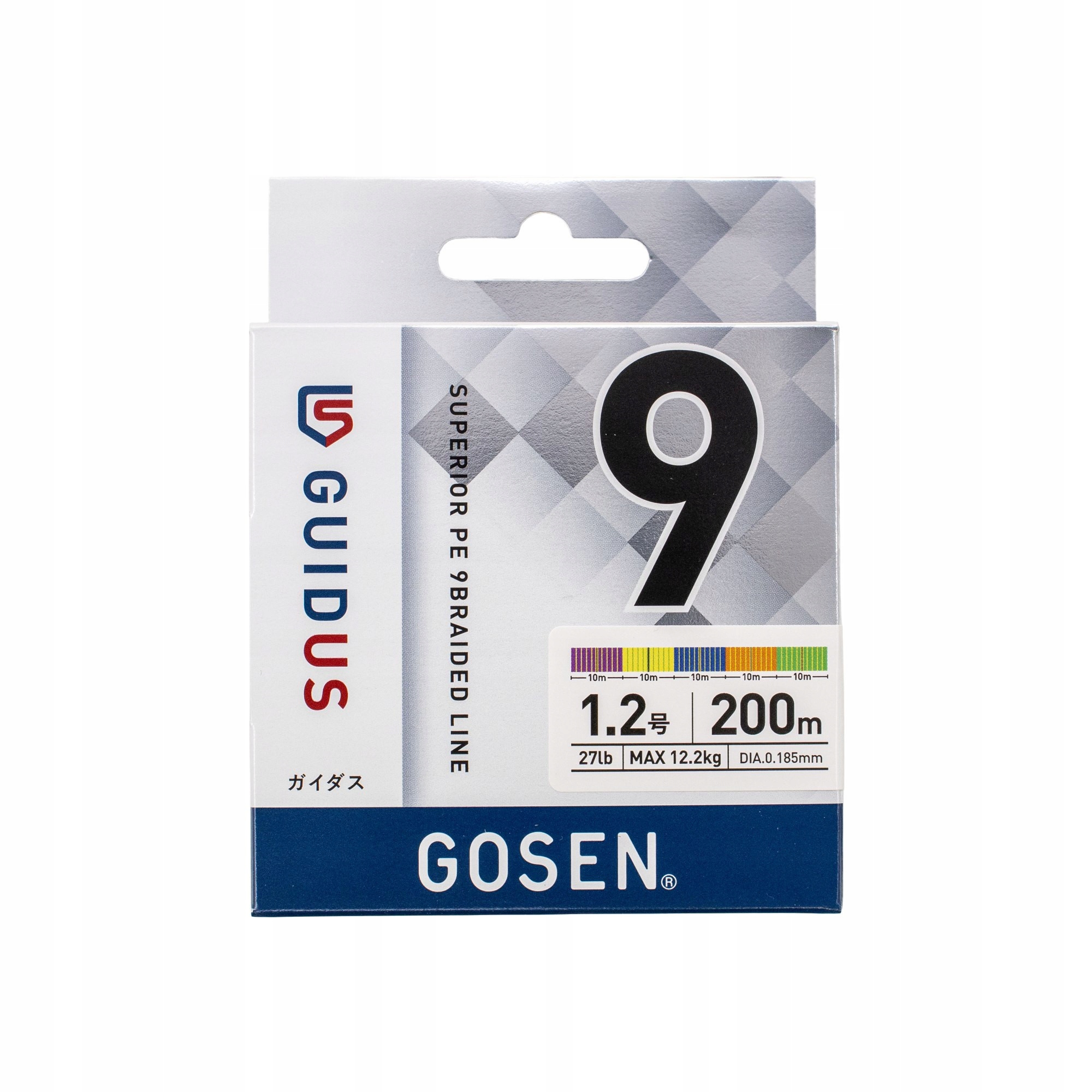 Gosen Guidus 9X Japońska Plecionka Wędkarska #1.2 200 m Multicolor