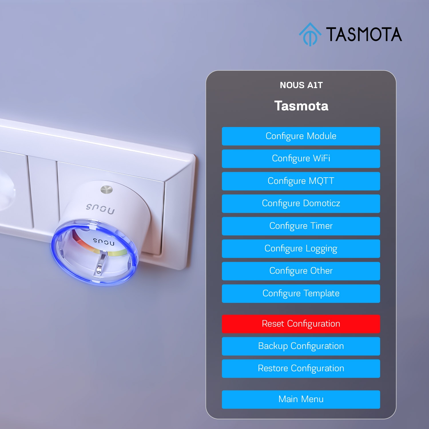 Inteligentne gniazdo WIFI NOUS A1T TASMOTA 2 szt Kod producenta A1T