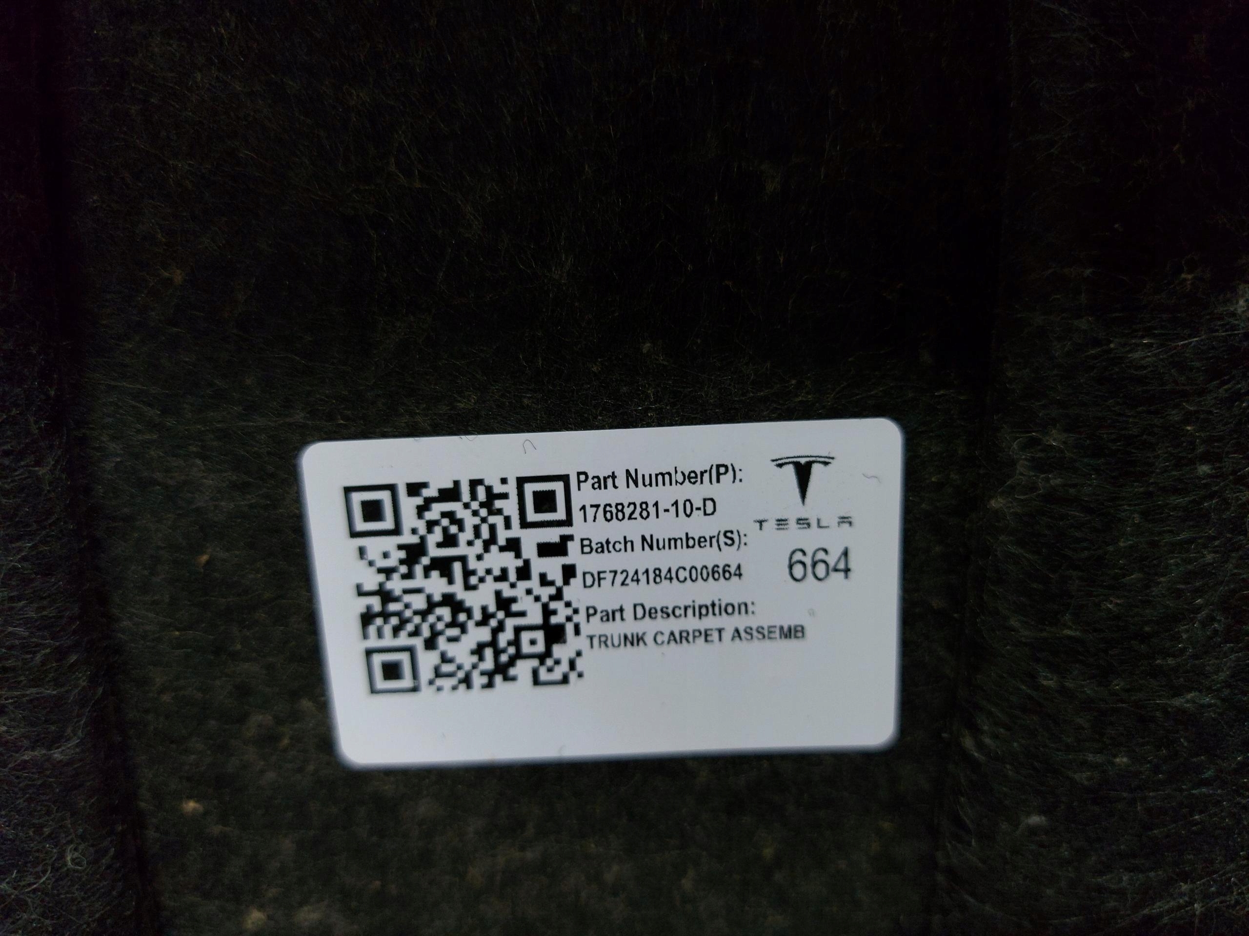 TESLA MODEL 3 LIFT 2024 HIGHLAND floor car carpet boot