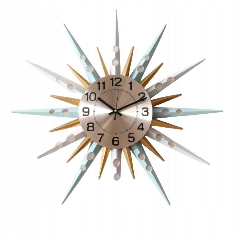 Módní Nástěnné Hodiny Velké Hodiny Zlatá Barva 58 cm